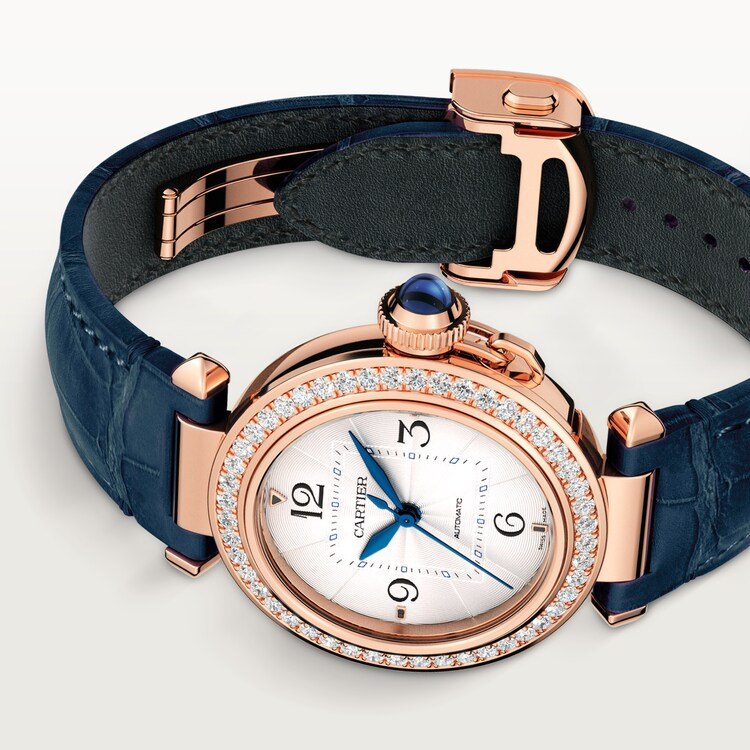 Unworn Cartier Pasha de Cartier, 18k Rose Gold with Diamond-set, 35mm, Ref# WJPA0012, Main view, Front