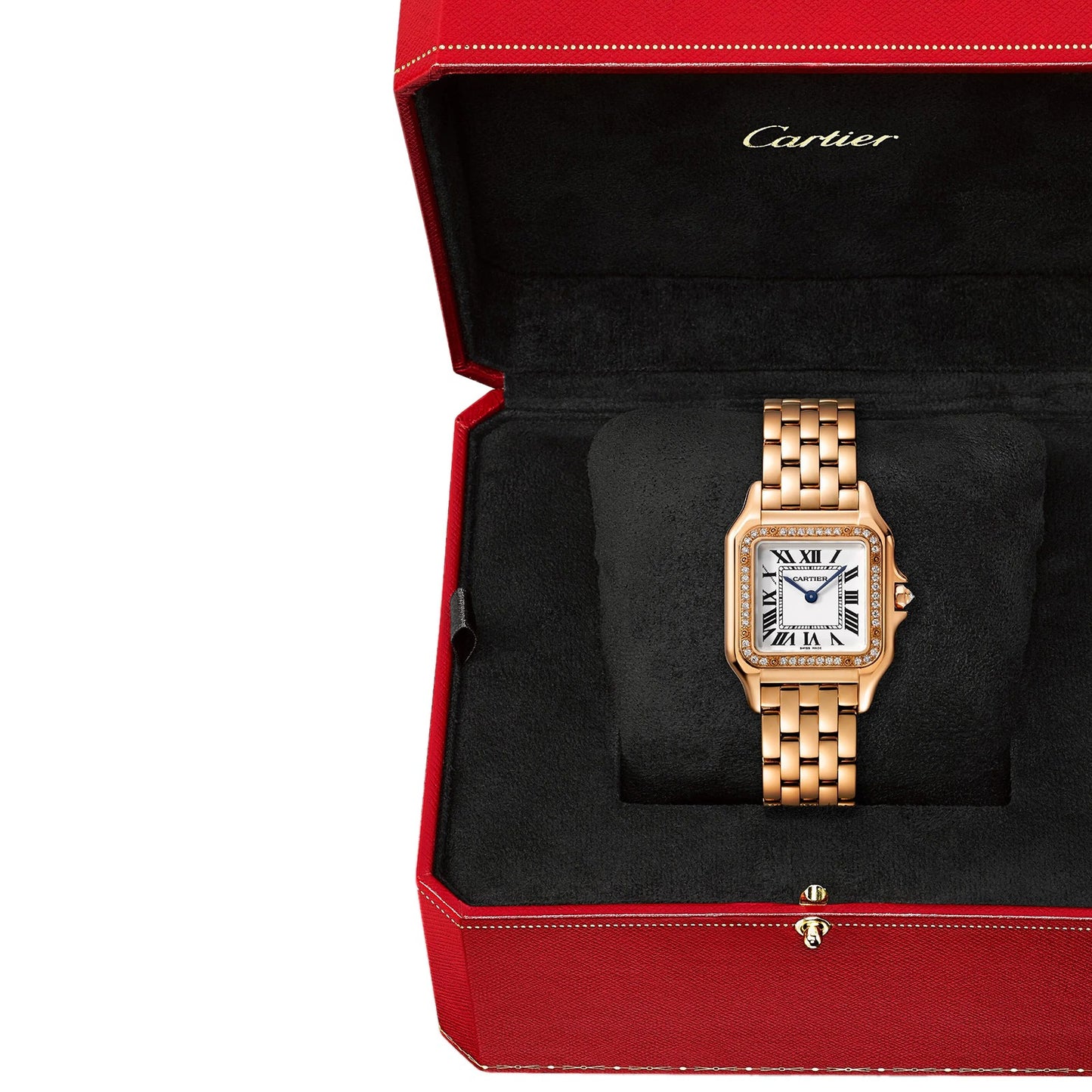 Unworn Cartier Panthère de Cartier Medium, 18k Rose Gold, Diamonds, 27mm x 37mm, Ref# WJPN0009, Watch in box