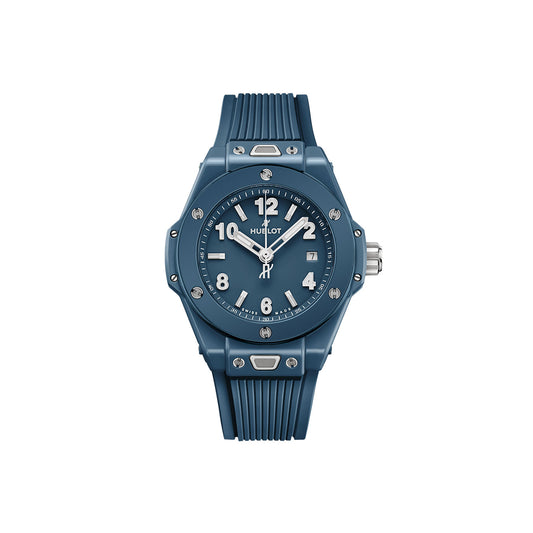 Unworn Hublot Big Bang Petrol Blue Ceramic, Ref# 485.ES.5171.RX, box and papers.