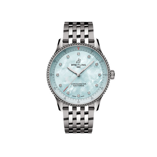 Breitling Navitimer 32, Stainless steel and 12 Diamonds, Ref# A77320171C1A1, Unworn 2024