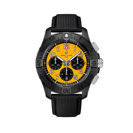 Unworn Breitling Avenger B01 Chronograph 44 Night Mission Ref# SB0147101I1X2, box and papers