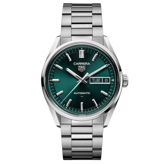 Unworn, TAG Heuer Carrera Day-Date, Ref# WDA2115.BA0043, box and papers.
