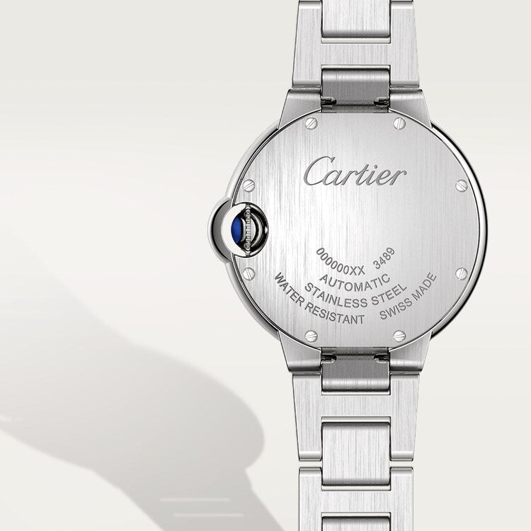 Unworn Cartier Ballon Bleu de Cartier, Stainless Steel and Diamonds, 33mm, Ref# W4BB0021, Back