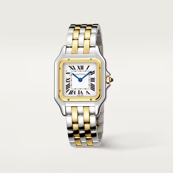 Unworn Cartier Panthère de Cartier, Stainless Steel, 18k Yellow Gold, 29mm x 37mm, Ref# W2PN0007, Main view