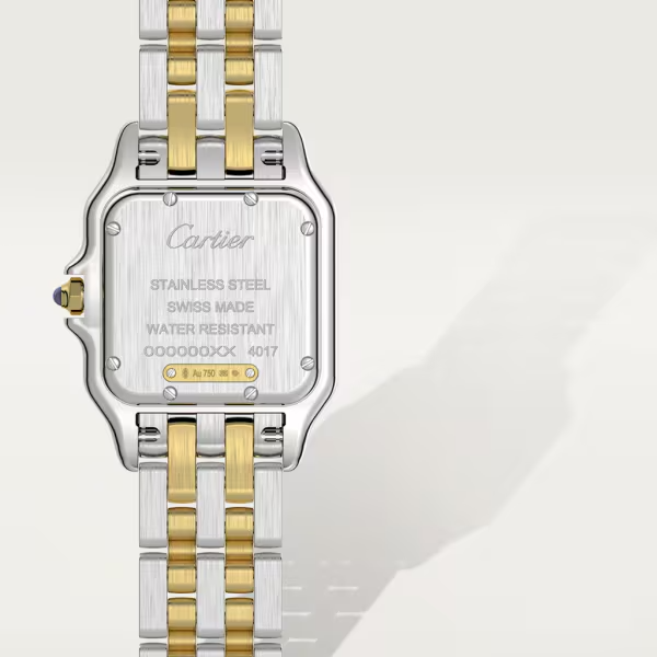 Unworn Cartier Panthère de Cartier, Stainless Steel, 18k Yellow Gold, 29mm x 37mm, Ref# W2PN0007, Back