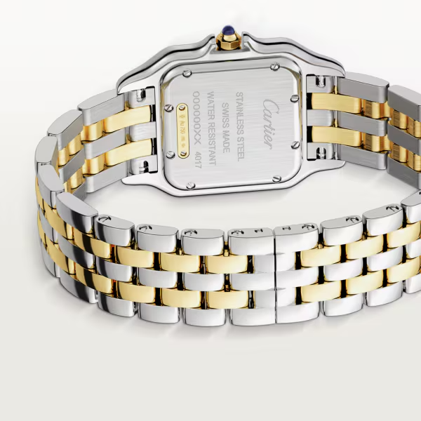 Unworn Cartier Panthère de Cartier, Stainless Steel, 18k Yellow Gold, 29mm x 37mm, Ref# W2PN0007, Main view back