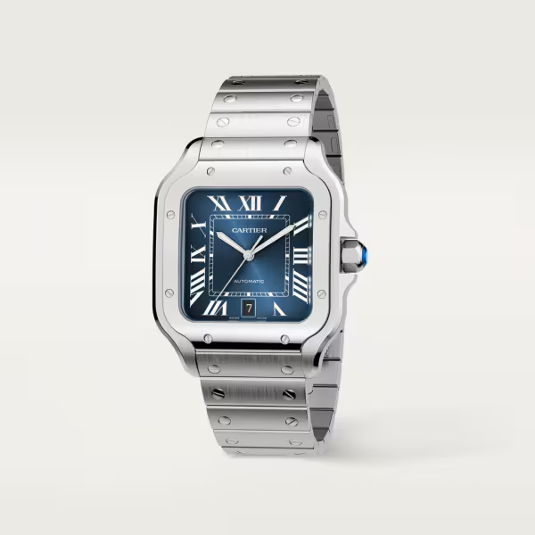 Unworn Cartier Santos de Cartier, Stainless Steel, 39.8mm, Ref# WSSA0030, Main view
