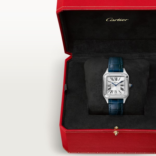 Unworn Cartier Santos-Dumont de Cartier, Stainless Steel, 38mm x 27.5mm, Ref# WSSA0023, Warch in box