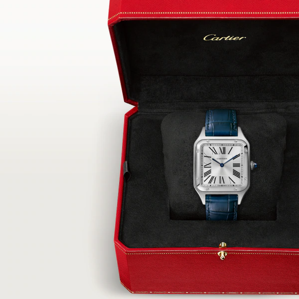 Unworn Cartier Santos Dumont de Cartier, Stainless Steel, 43.5mm x 31.4mm, Ref# WSSA0022, Watch in box