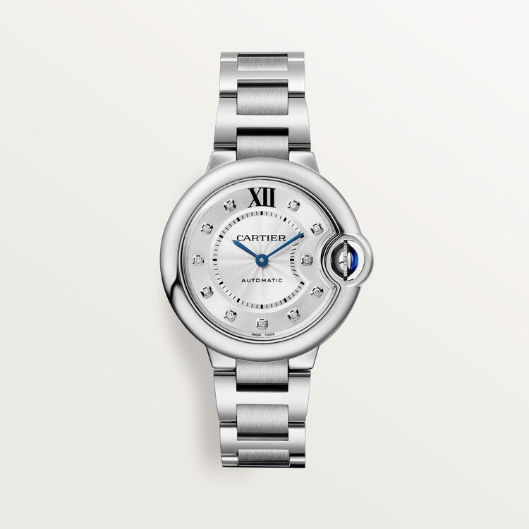Unworn Cartier Ballon Bleu de Cartier, Stainless Steel and Diamonds, 33mm, Ref# W4BB0021