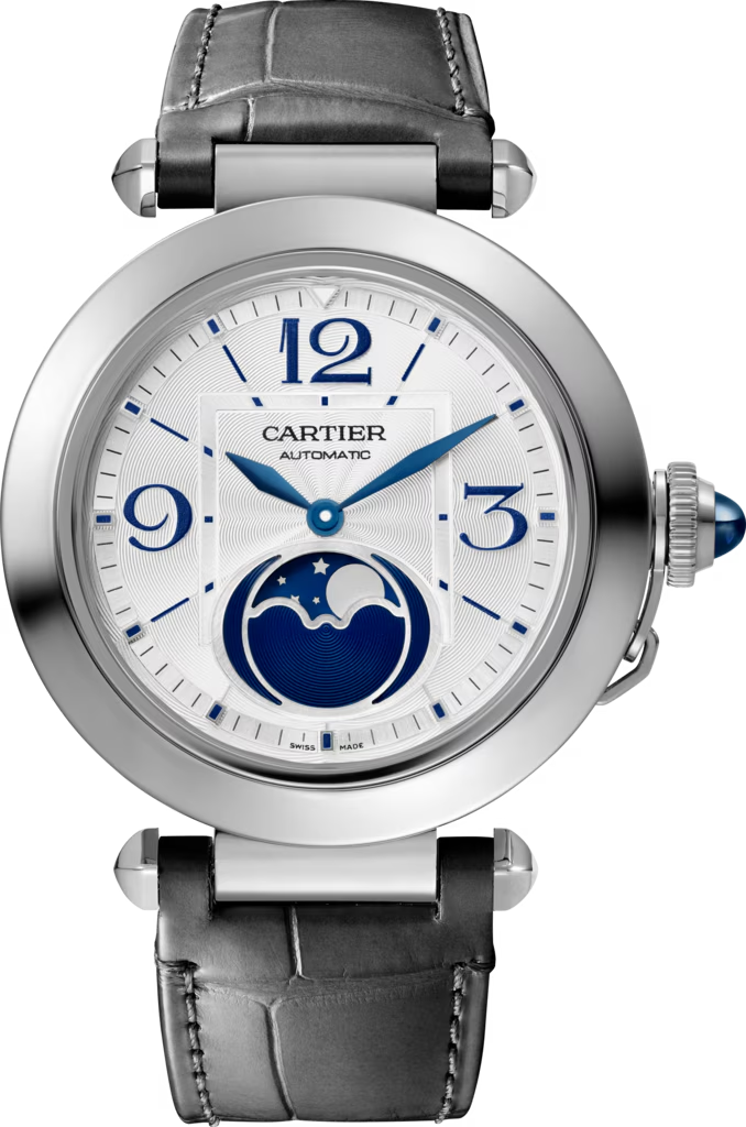 Unworn Cartier Pasha de Cartier Moonphase, Stainless Steel, 41mm, Ref# WSPA0030, 1