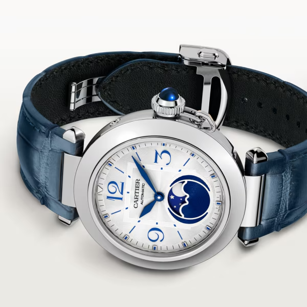 Unworn Cartier Pasha de Cartier Moonphase, Stainless Steel, 41mm, Ref# WSPA0030, Main view, Front