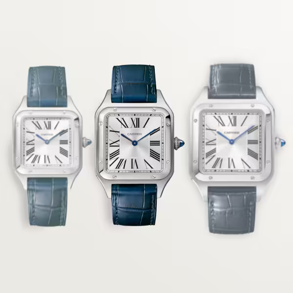 Unworn Cartier Santos Dumont de Cartier, Stainless Steel, 43.5mm x 31.4mm, Ref# WSSA0022, Watches