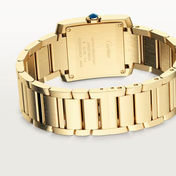Unworn Cartier Tank Francaise, 18k Yellow Gold, 32mm x 27mm, Ref# WGTA0113, Main view back