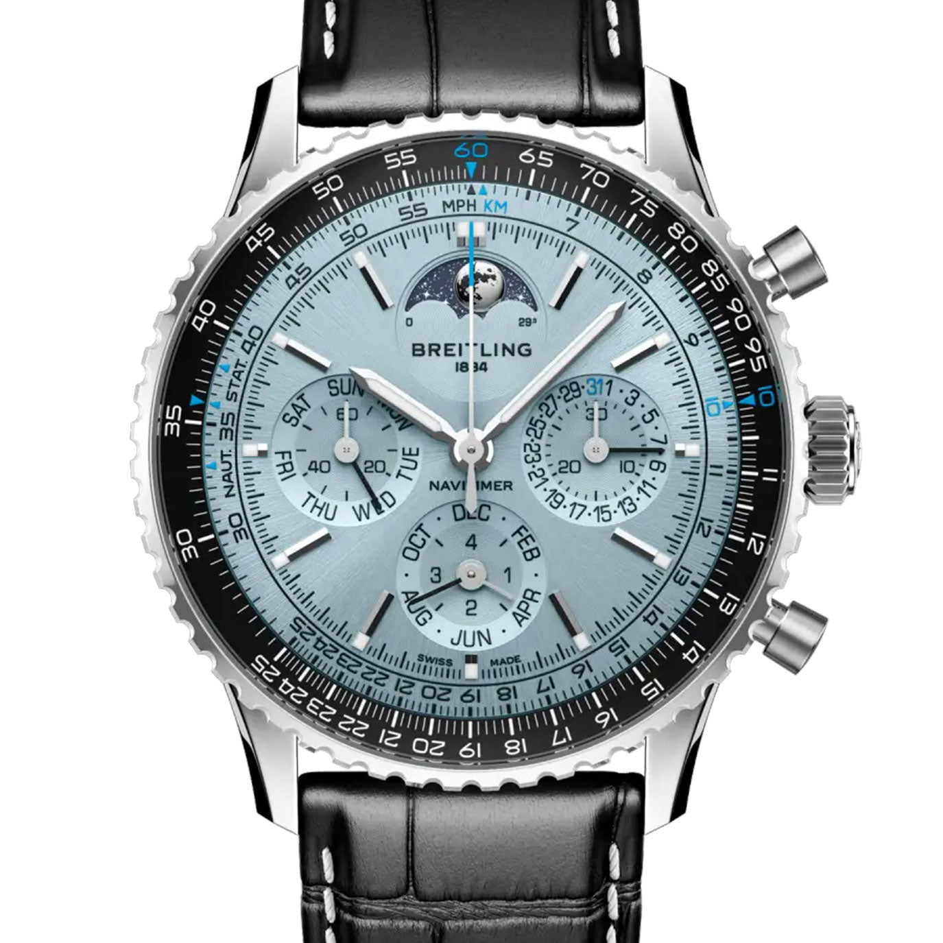Unworn Breitling Navitimer B19 Chronograph 43 Perpetual Calendar, PB1920251C1P1, box and papers