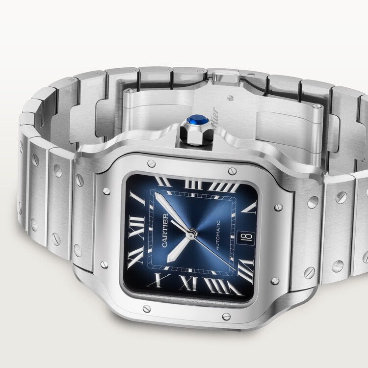 Unworn Cartier Santos de Cartier, Stainless Steel, 39.8mm, Ref# WSSA0071, Main view, Front