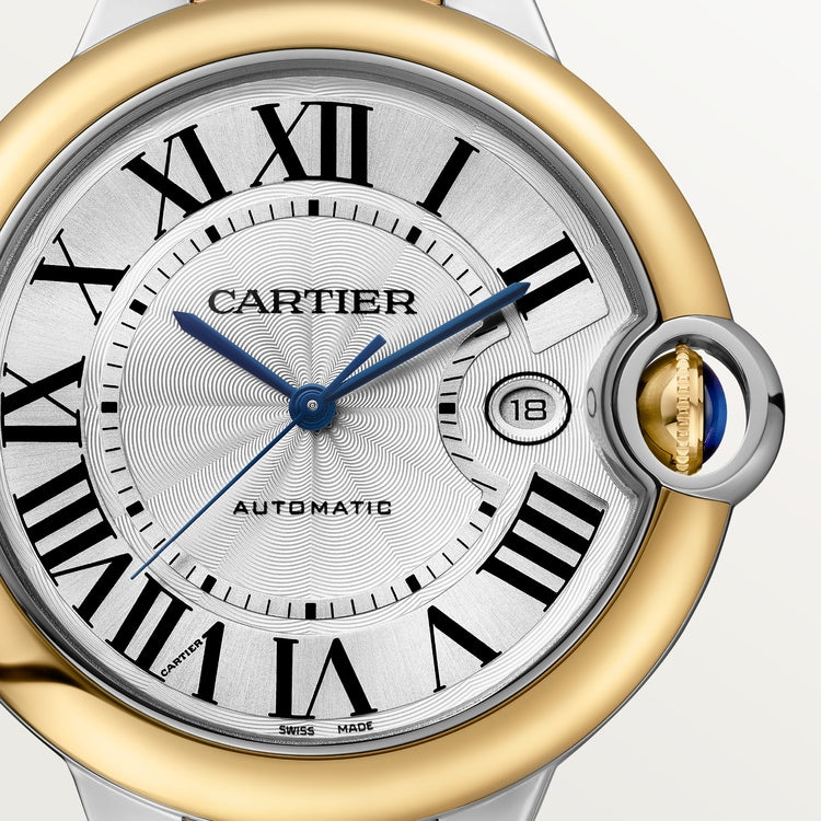 Unworn Cartier Ballon Bleu, Stainless Steel and 18k Yellow Gold, 42mm, Ref# W2BB0039, Dial