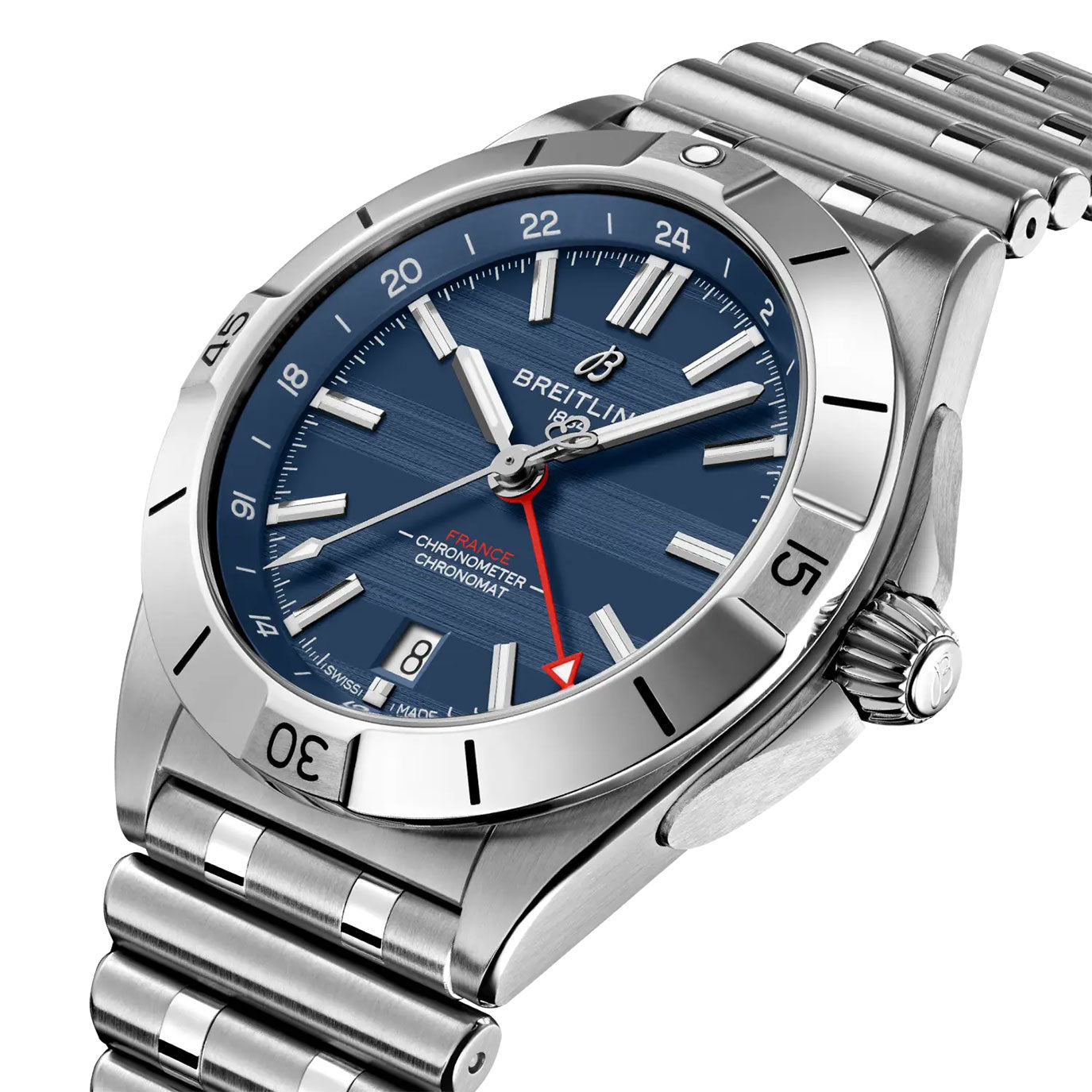 Unworn Breitling Superocean Automatic GMT 40 Six Nations France, A323989B1C1A1, box and papers