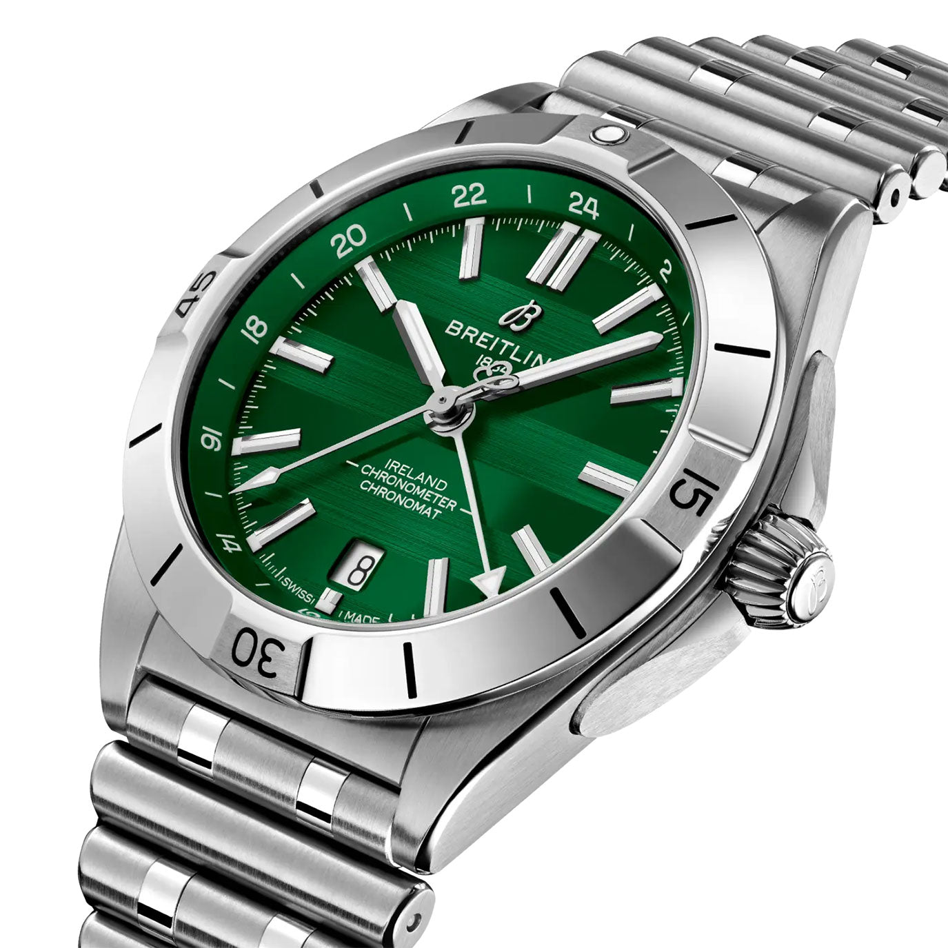 Unworn Breitling Chronomat Automatic GMT 40 Six Nations Ireland, A323987B1L1A1, box and papers
