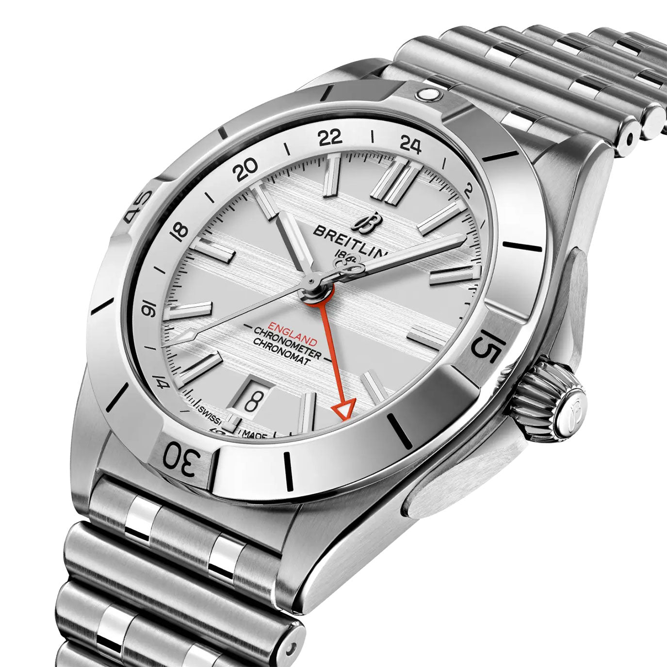Unworn Breitling Chronomat Automatic GMT 40 Six Nations England, A323985B1A1A1, box and papers