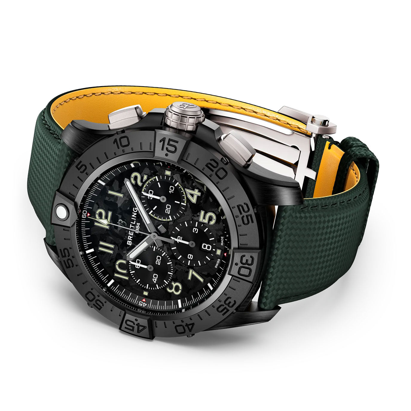 Unworn Breitling Super Avenger B01 Chronograph 46 Night Mission, SB0148101B1X1, box and papers