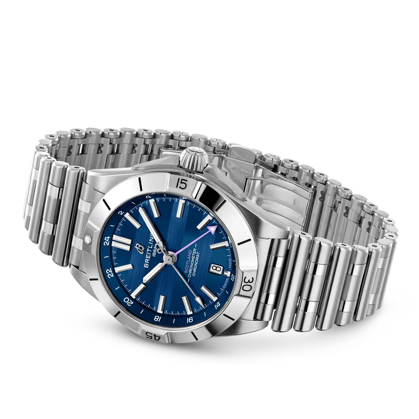 Unworn Breitling Chronomat Automatic GMT 40 Six Nations Scotland, A323986B1C1A1, box and papers