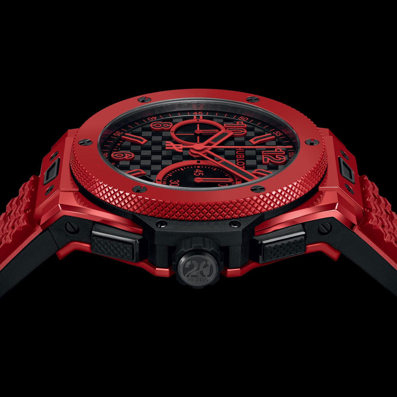 Unworn Hublot Big Bang 20th Anniversary Red Magic 43, 431.CF.1313.RX, box and papers