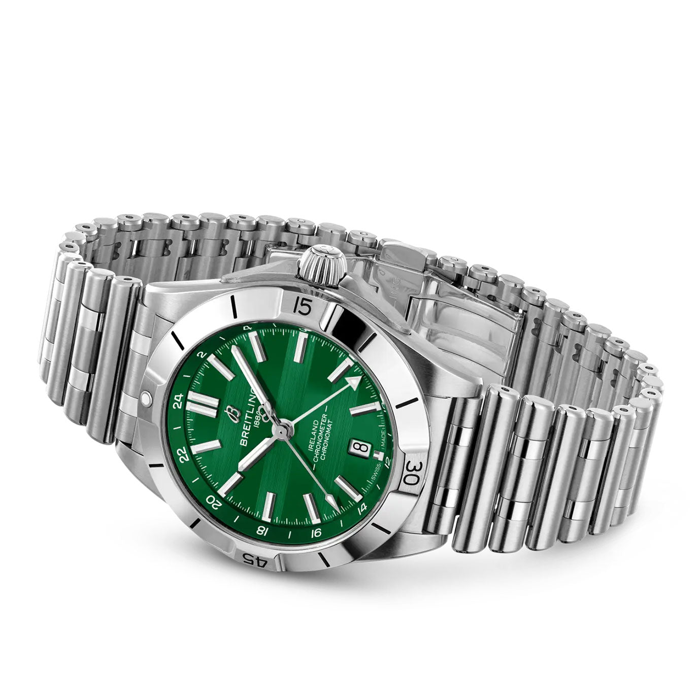 Unworn Breitling Chronomat Automatic GMT 40 Six Nations Ireland, A323987B1L1A1, box and papers