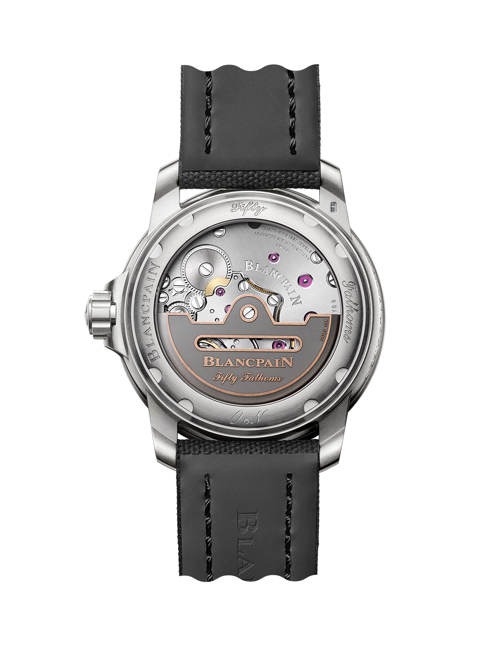 Unworn Blancpain Fifty Fathoms Automatique, Titanium, 42.3mm, Ref# 5010-12B30-B52A, Back
