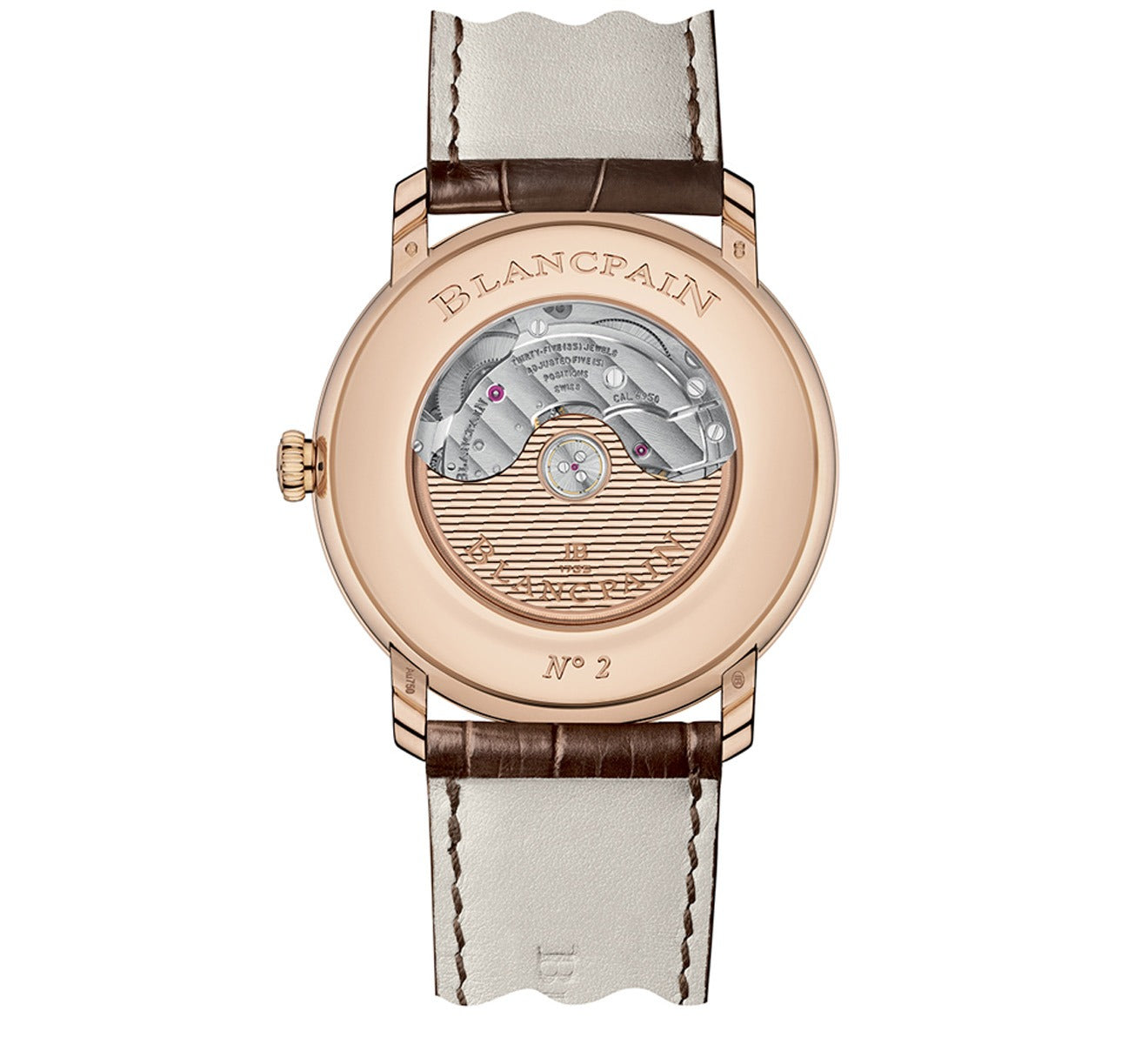 Unworn Blancpain Villeret Grande Date, 18k Red Gold, 40mm, Ref# 6669-3642-55A, Back