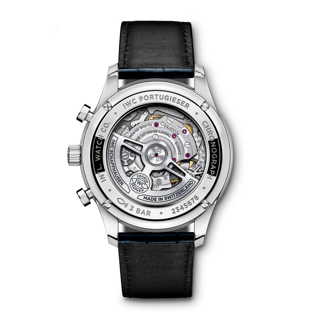 IWC Portugieser Chronograph, Stainless steel, 41 mm, Ref# IW371605, Back