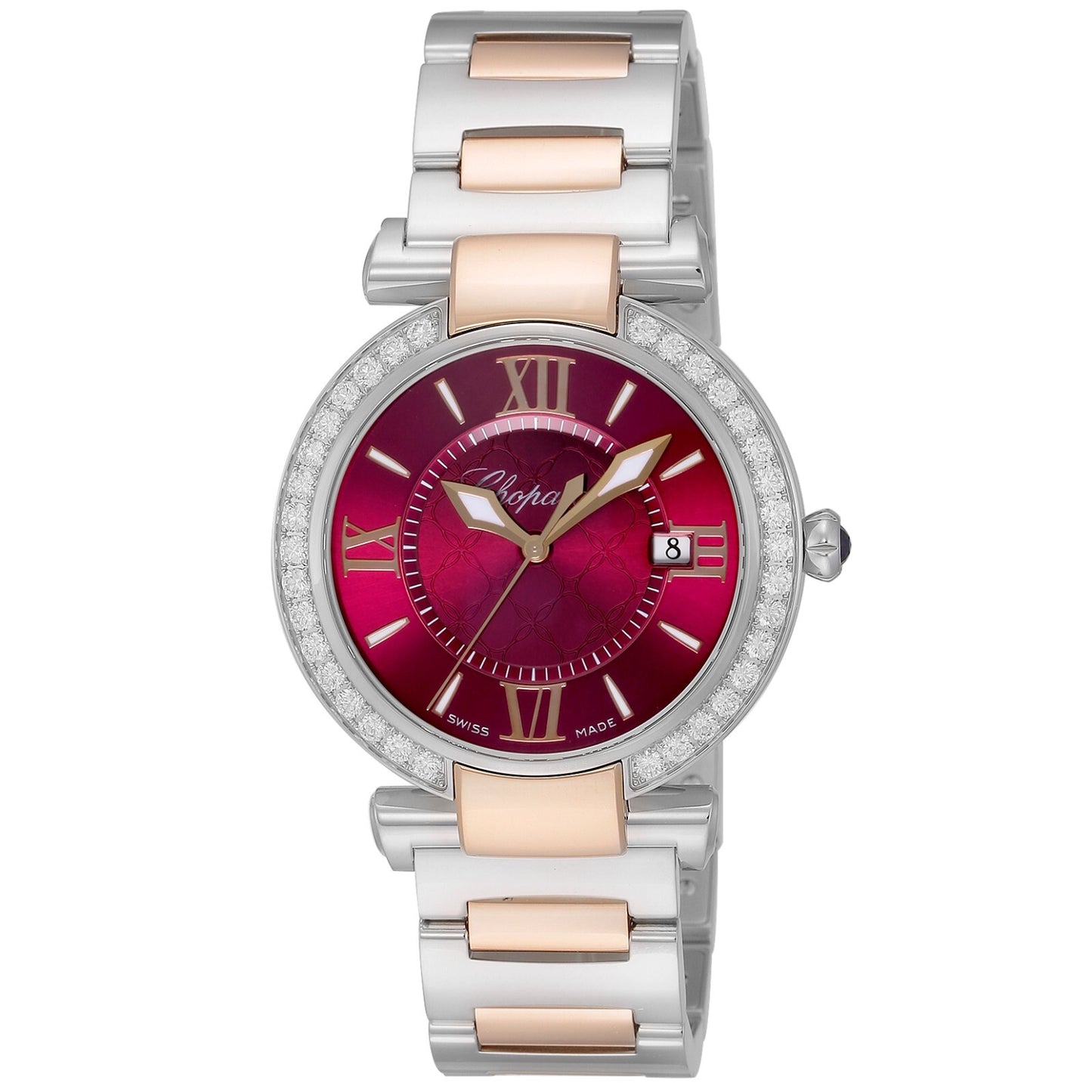 Unworn Chopard Imperiale Quartz, Stainless Steel, 18k Rose Gold and Diamonds, 36mm, Ref# 388532-6018