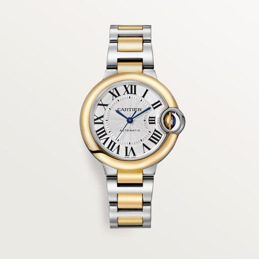 Unworn Cartier Ballon Bleu, Stainless Steel and 18k Yellow Gold, 33mm, Ladies, Ref# W2BB0037