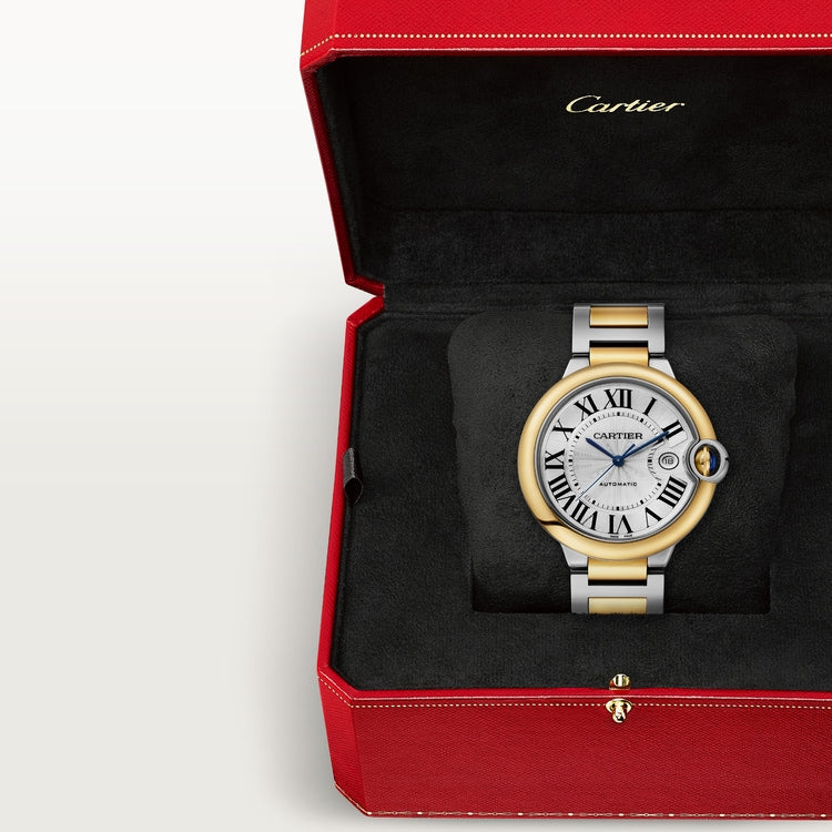 Unworn Cartier Ballon Bleu, Stainless Steel and 18k Yellow Gold, 42mm, Ref# W2BB0039, watch in box