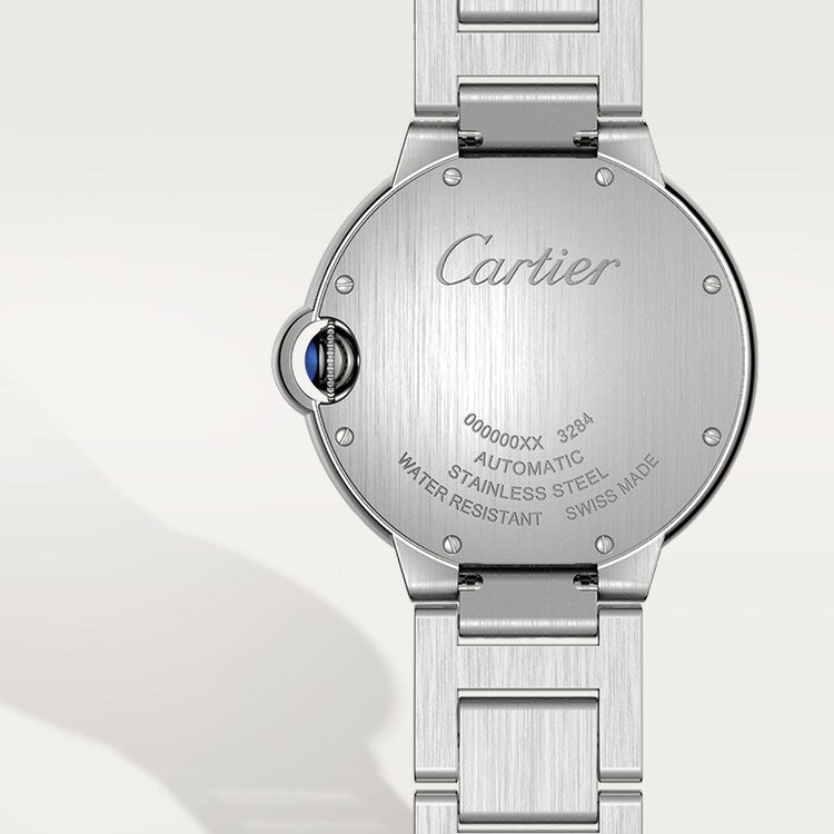 Unworn Cartier Ballon Bleu de Cartier, Stainless Steel and Diamonds, 36mm, Ref# W4BB0024, Back