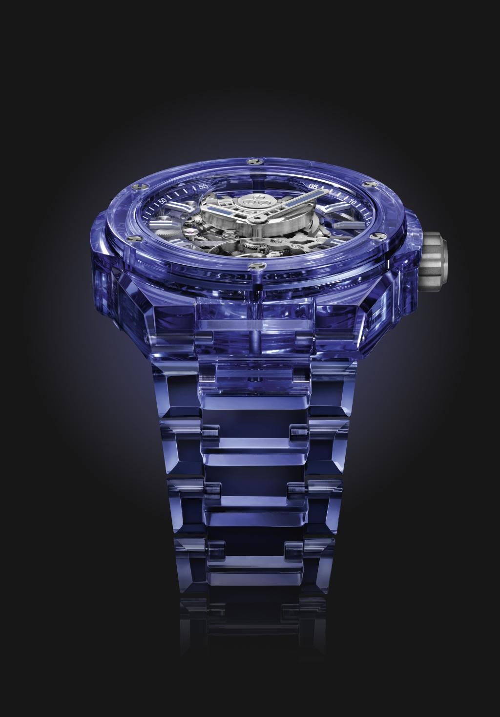 Hublot Big Bang Integrated Tourbillon Full Blue Sapphire, 43mm, Ref# 455.JL.0120.JL, Bracelet 1