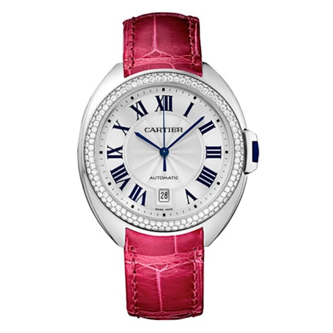 Unworn Cartier Cle De Cartier, 18k White Gold with Diamond-set, 40mm, Ref# WJCL0011