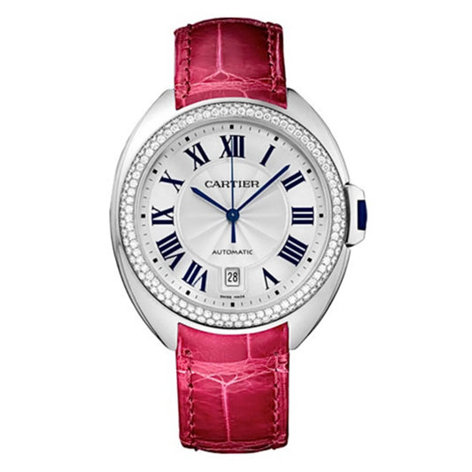 Unworn Cartier Cle De Cartier, 18k White Gold with Diamond-set, 40mm, Ref# WJCL0011