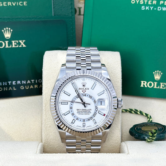 Discontinued Rolex Sky-Dweller, 42mm, Oystersteel and 18k White Gold, Ref# 326934-0002