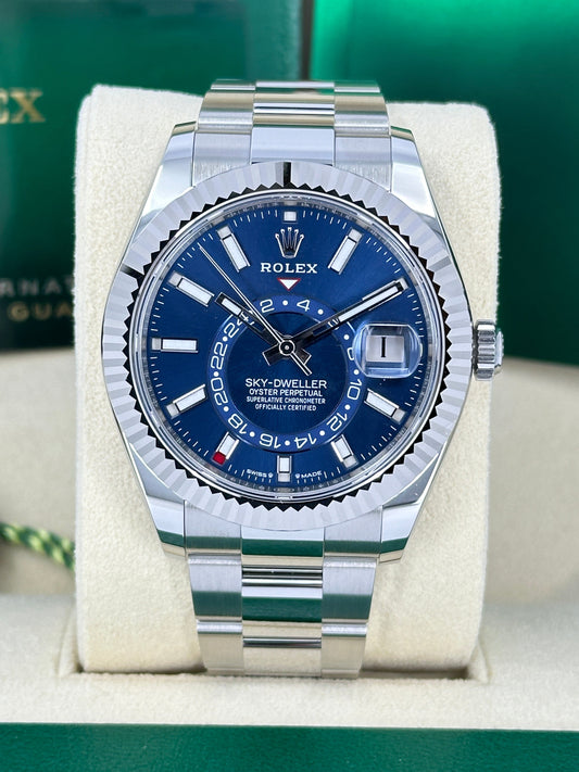 Rolex Sky-Dweller, 42mm, Oystersteel and 18k White Gold, Blue, Oyster, Ref# 336934-0005