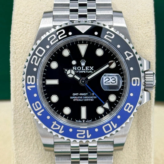 Pre-owned Rolex GMT-Master II, BATGIRL, Stainless Steel, 40mm, Ref# 126710blnr-0002
