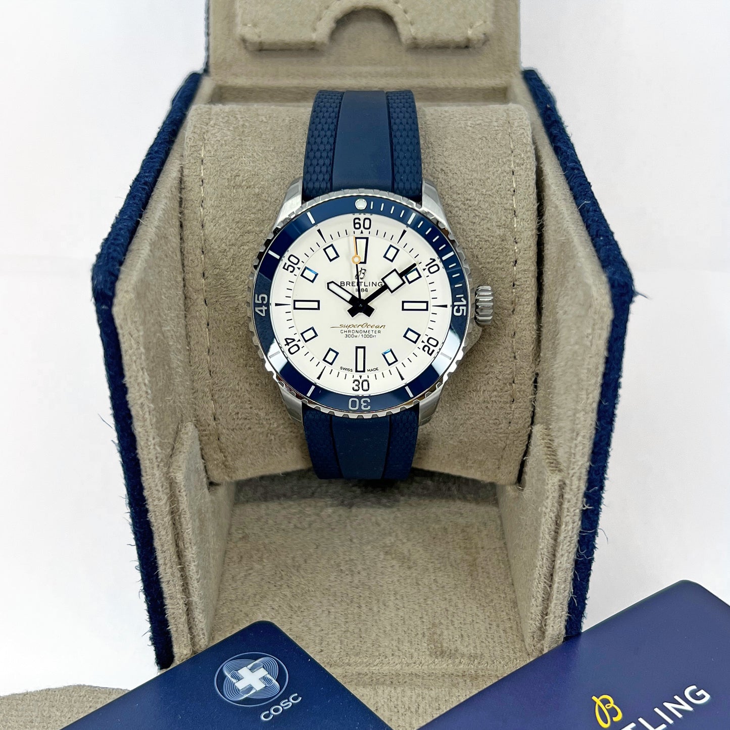 Breitling Superocean Automatic 42, Ref# A17375E71G1S1, box and papers