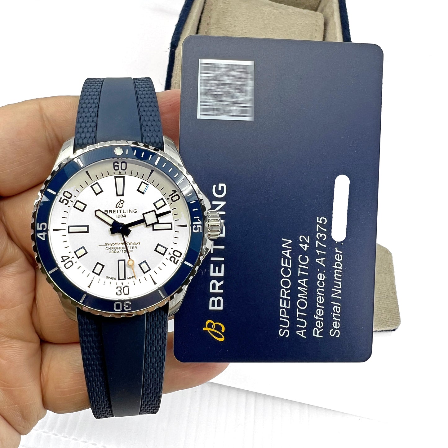 Breitling Superocean Automatic 42, Ref# A17375E71G1S1, box and papers