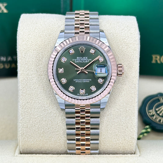 Rolex Lady-Datejust 28, Oystersteel and 18k Everose Gold, Ref# 279171-0007