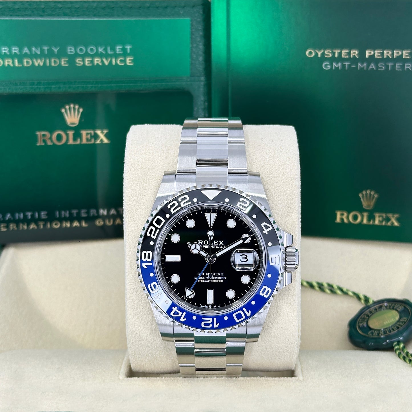 Pre-owned Rolex GMT-Master II Oystersteel Ref# 126710BLNR-0003