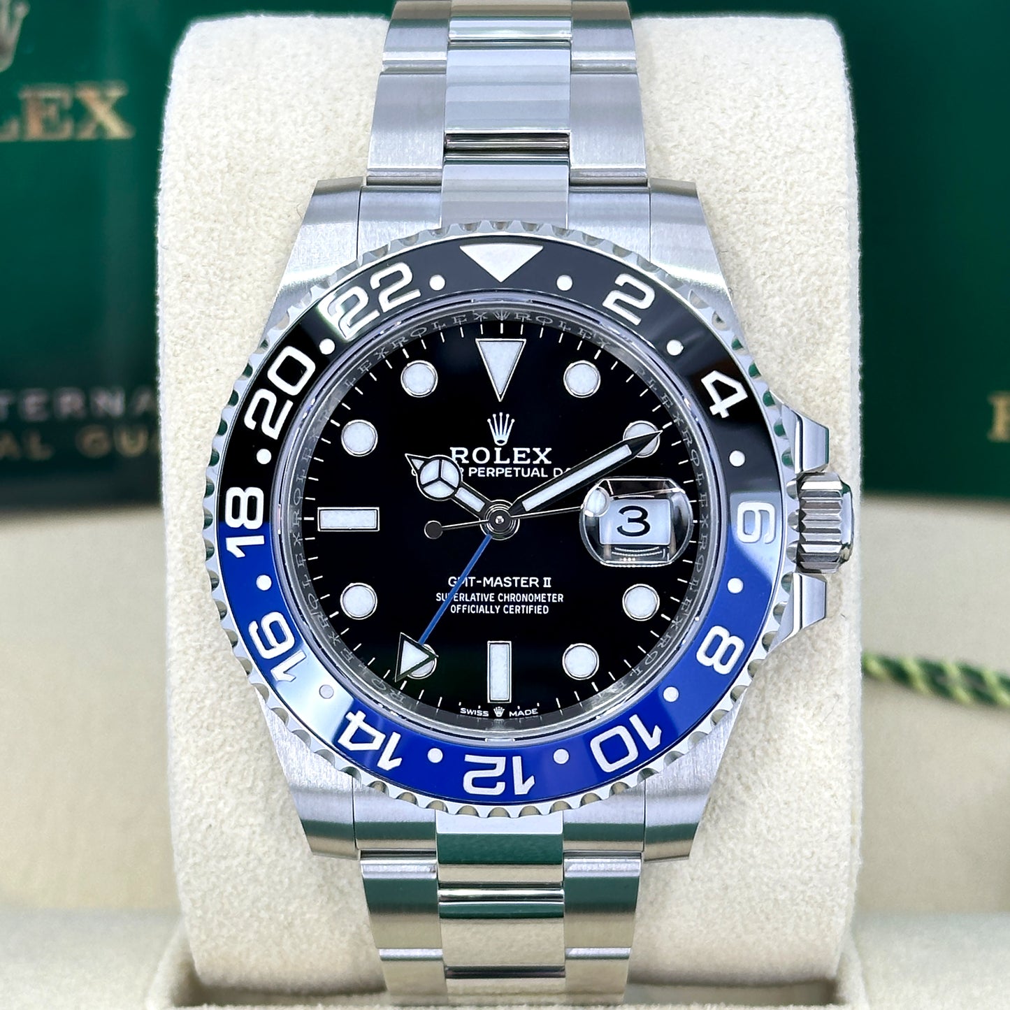 Pre-owned Rolex GMT-Master II Oystersteel Ref# 126710BLNR-0003