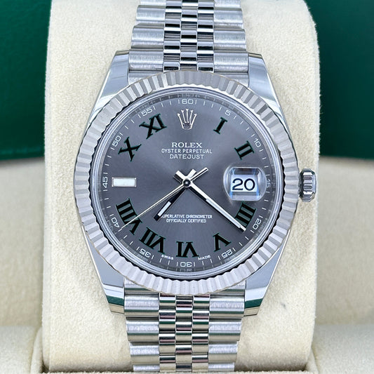 Pre-owned Rolex Datejust 41, Stainless Steel and 18k White Gold, 41mm, Ref# 126334-0022