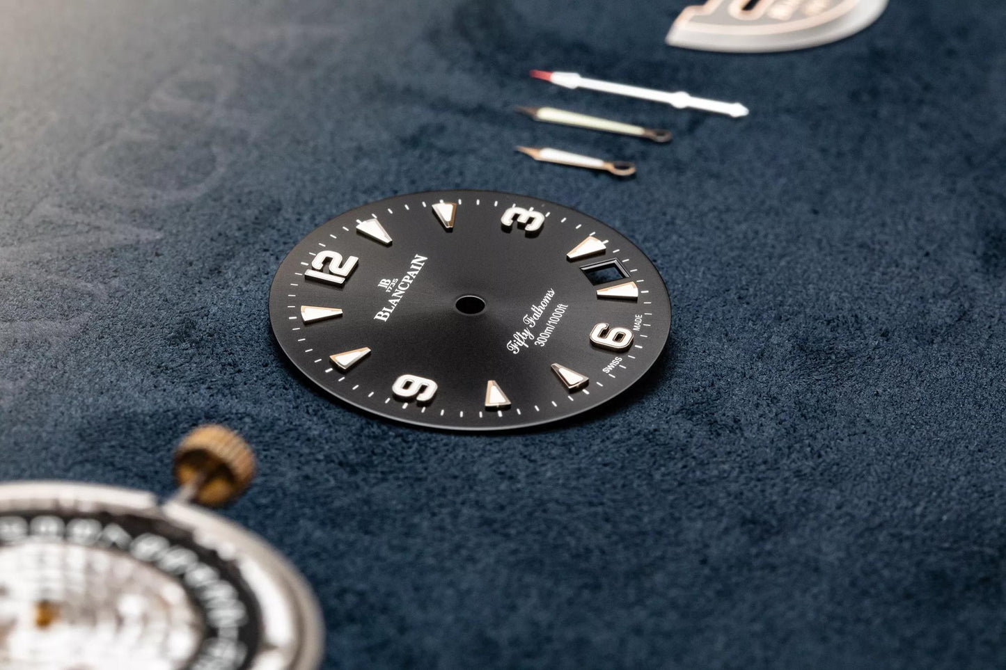 Unworn Blancpain Fifty Fathoms Automatique, Titanium, 42.3mm, Ref# 5010-12B30-B52A, Dial