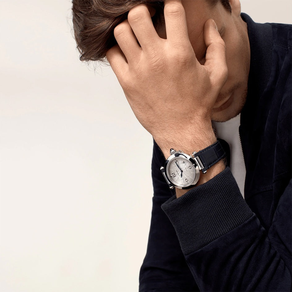 Unworn Cartier Pasha de Cartier, Stainless Steel, 41mm, Ref# WSPA0010, Watch on hand