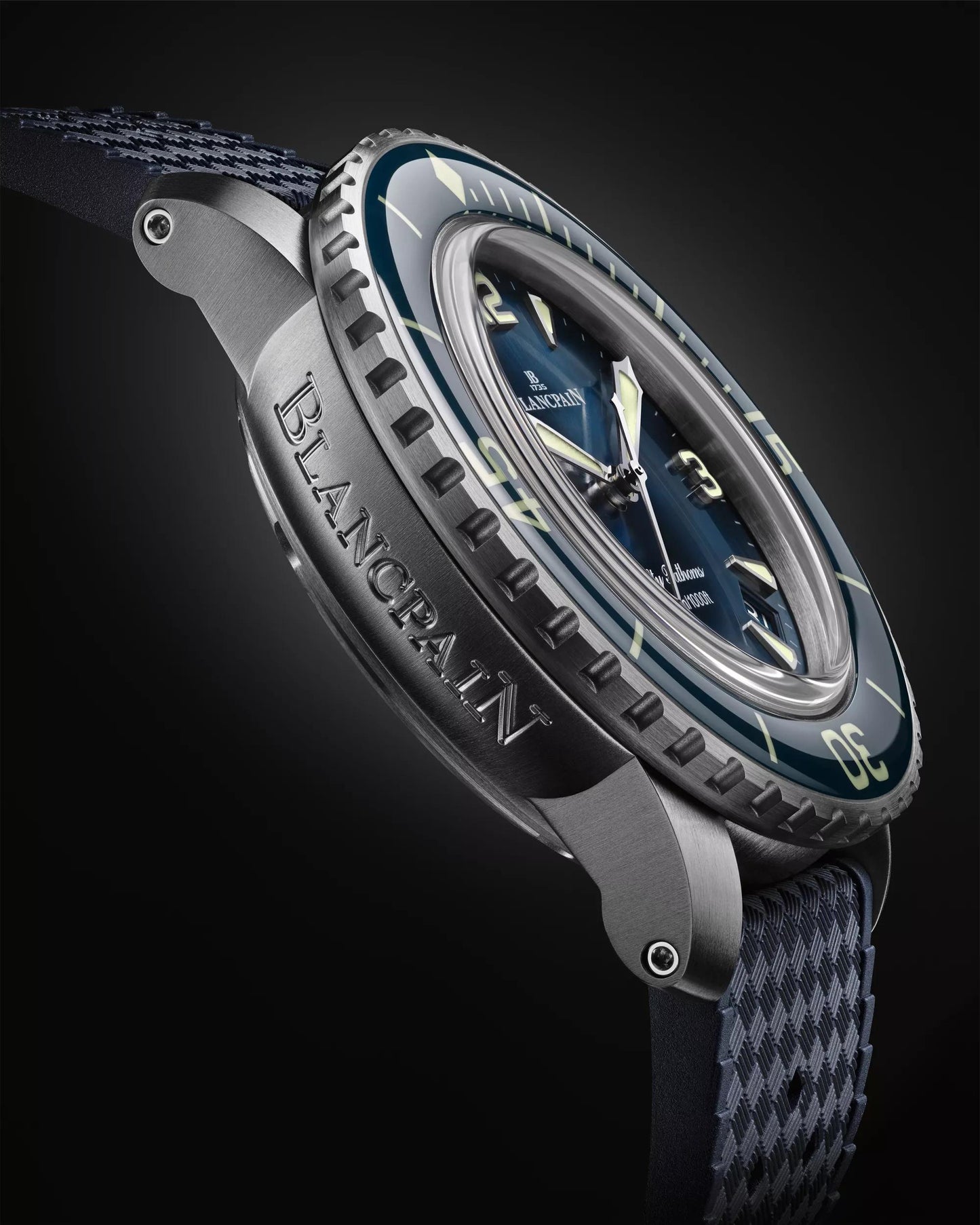 Unworn Blancpain Fifty Fathoms Automatique, Titanium, 42.3mm, Ref# 5010-12B40-O64A, Left